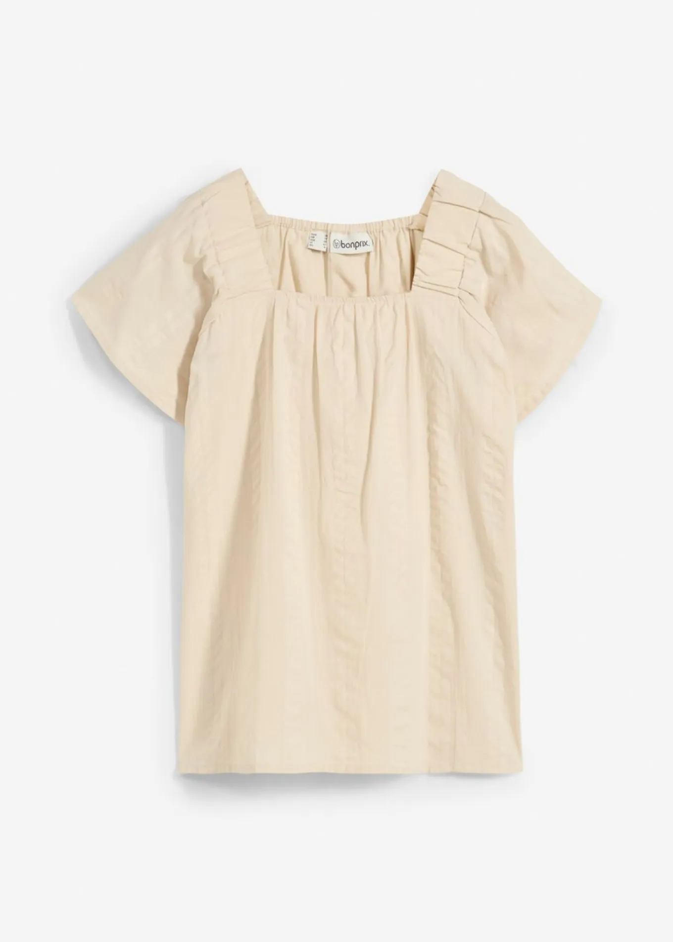 Blusa tipo túnica de milrayas de algodón