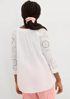 Blusa tipo túnica de muselina ligera