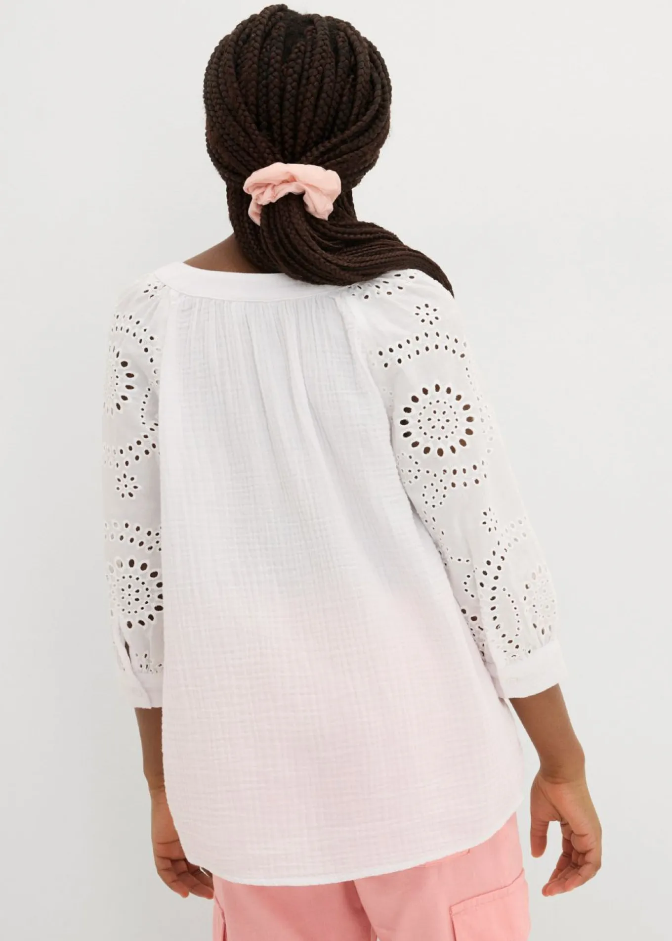 Blusa tipo túnica de muselina ligera