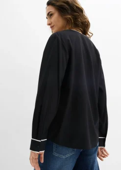 Blusa tipo túnica de viscosa fluida