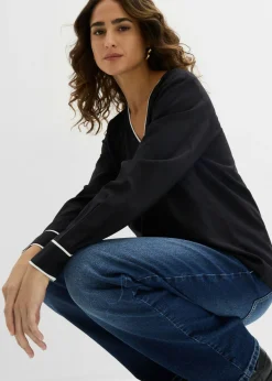 Blusa tipo túnica de viscosa fluida