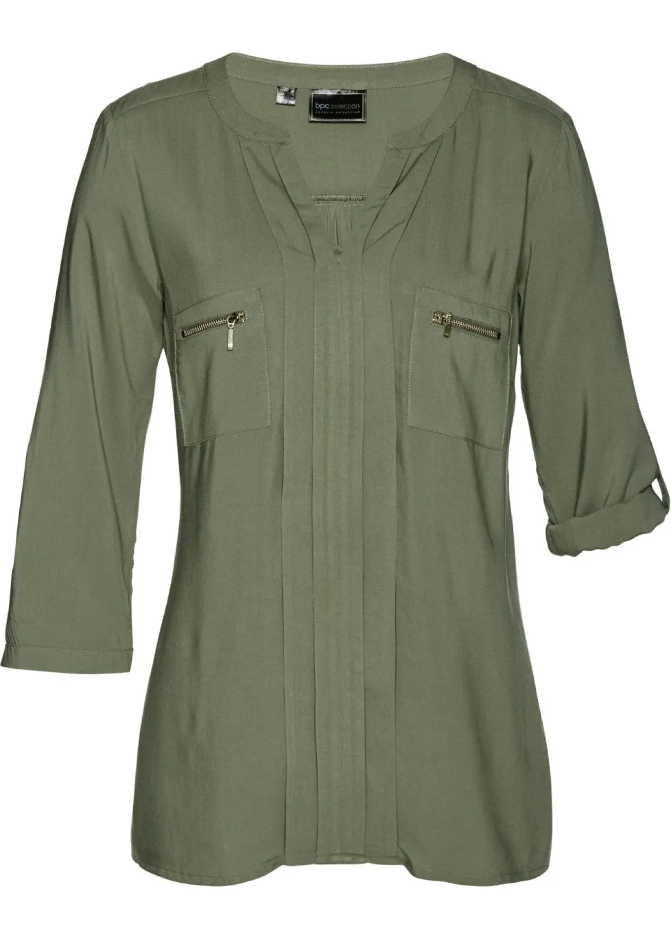Blusa tipo túnica de viscosa fluida