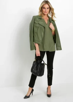 Blusa tipo túnica de viscosa fluida
