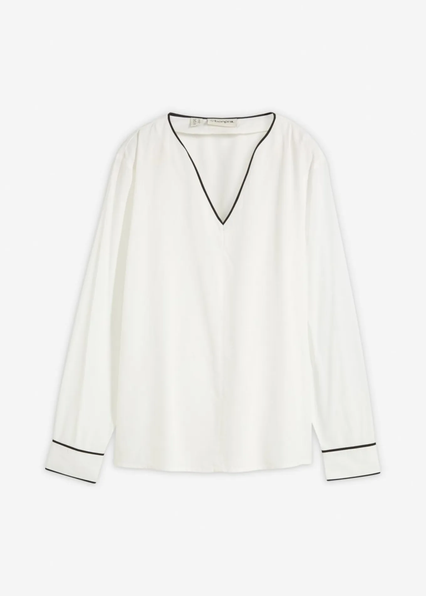 Blusa tipo túnica de viscosa fluida