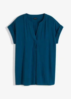 Blusa tipo túnica de viscosa pura