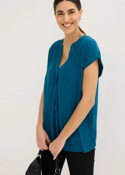Blusa tipo túnica de viscosa pura