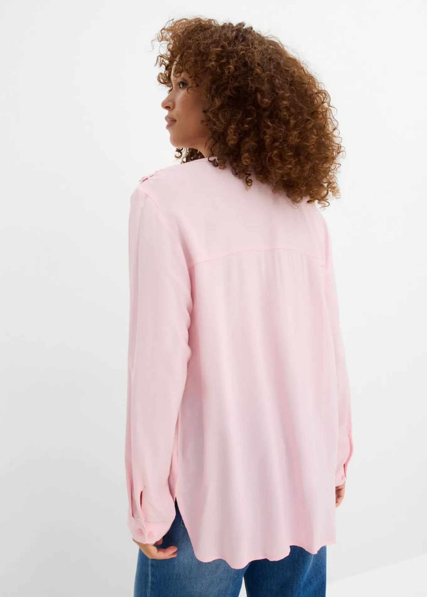 Blusa tipo túnica de viscosa suave