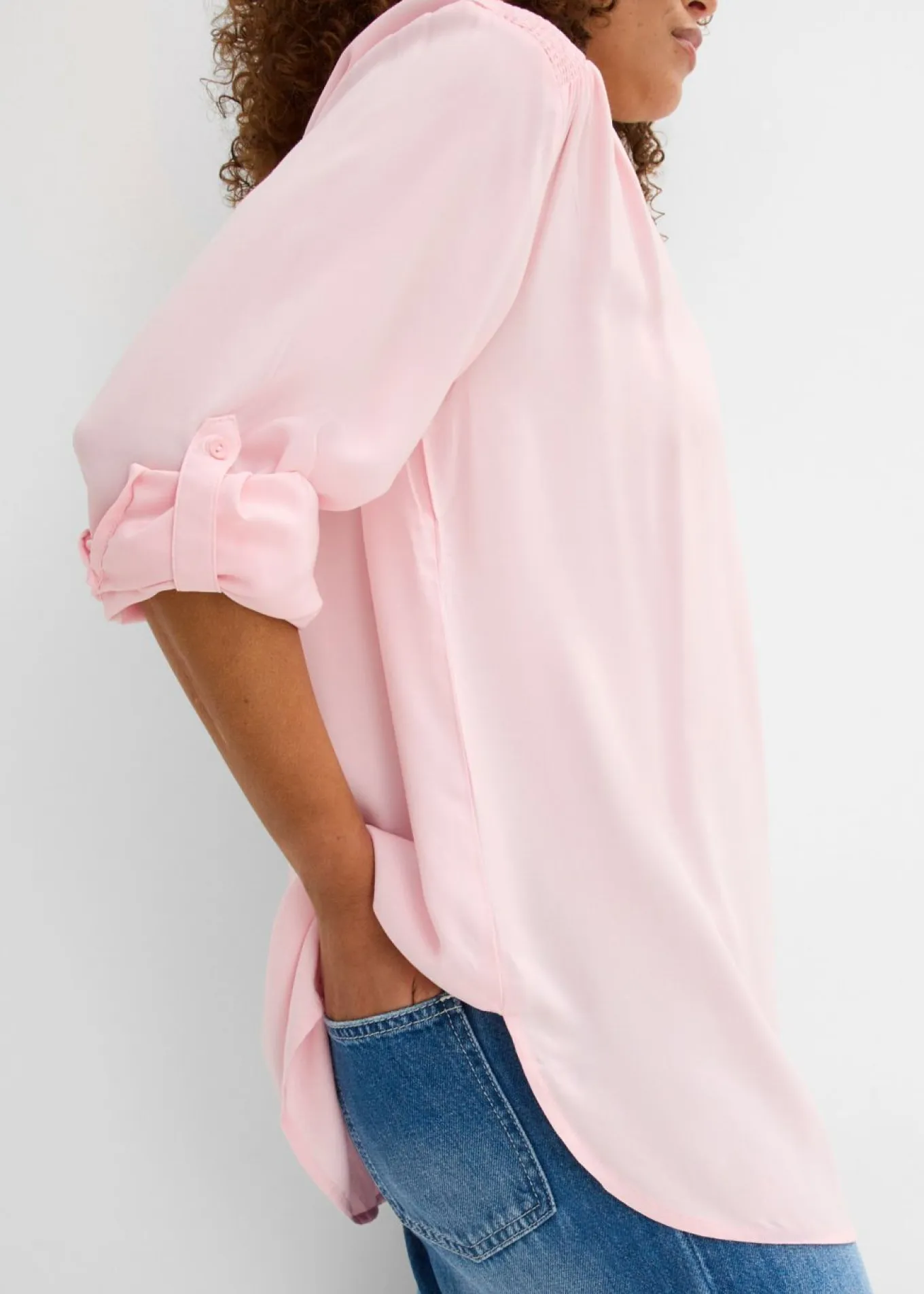 Blusa tipo túnica de viscosa suave