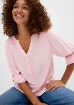 Blusa tipo túnica de viscosa suave