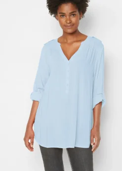 Blusa tipo túnica de viscosa suave