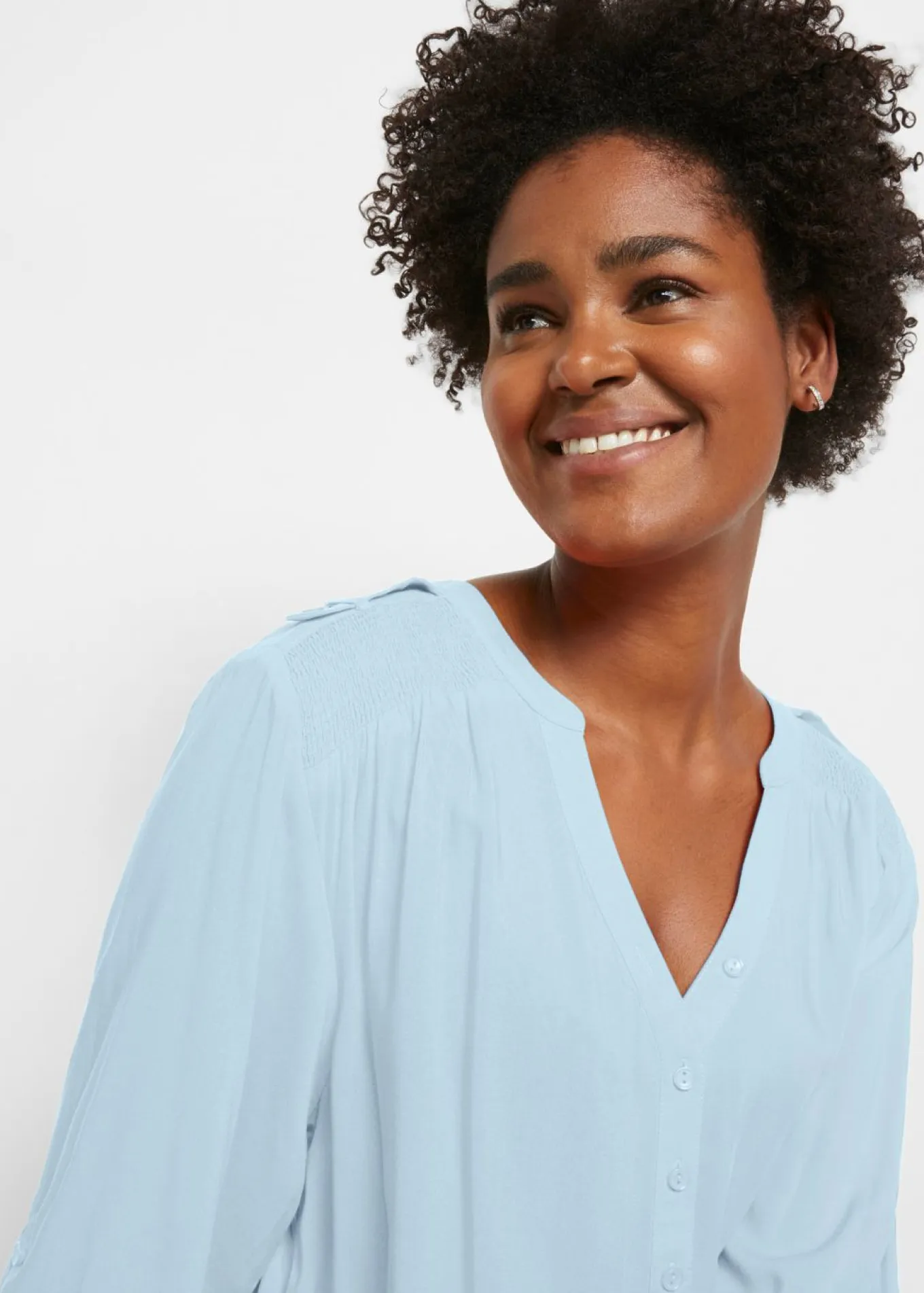 Blusa tipo túnica de viscosa suave