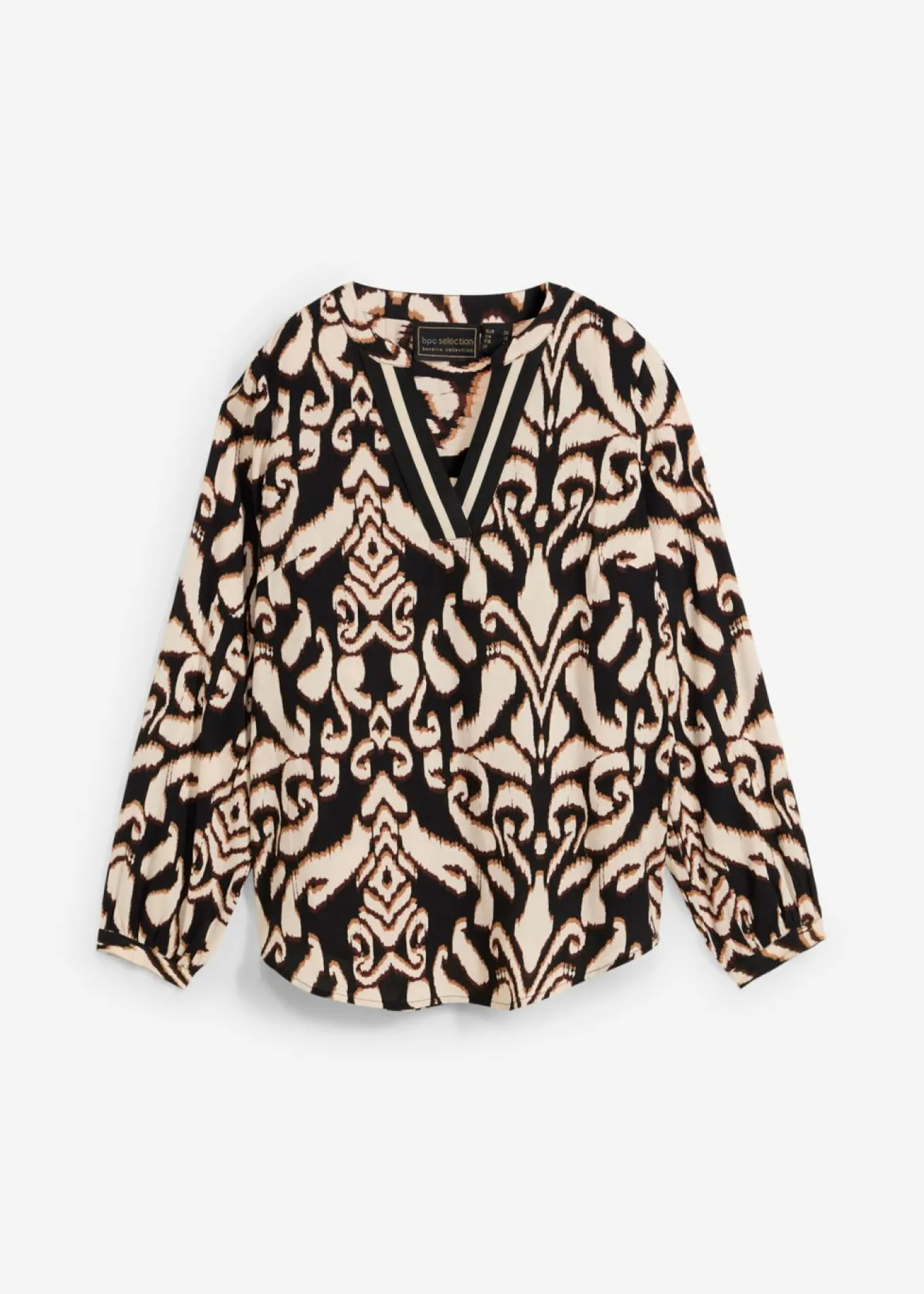 Blusa tipo túnica de viscosa fluida