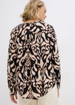 Blusa tipo túnica de viscosa fluida