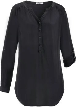 Blusa tipo túnica de viscosa suave