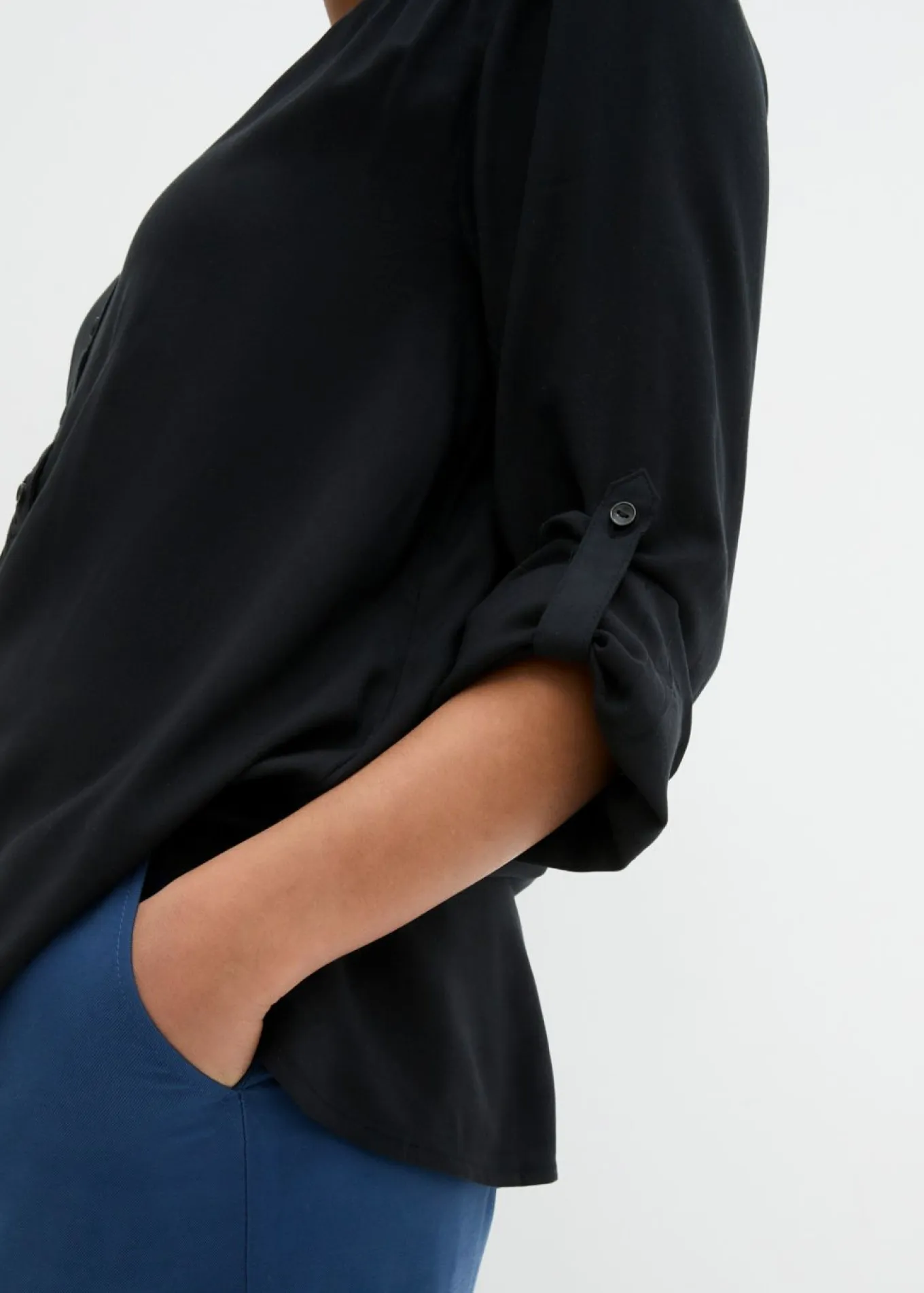 Blusa tipo túnica de viscosa suave