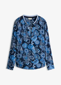 Blusa tipo túnica de viscosa fluida