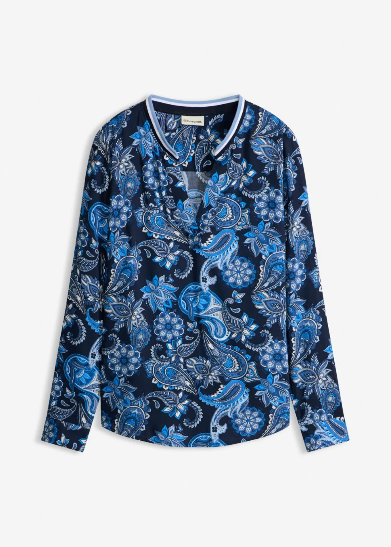Blusa tipo túnica de viscosa fluida
