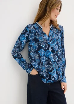 Blusa tipo túnica de viscosa fluida