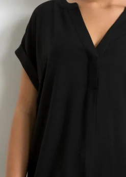 Blusa tipo túnica de viscosa pura