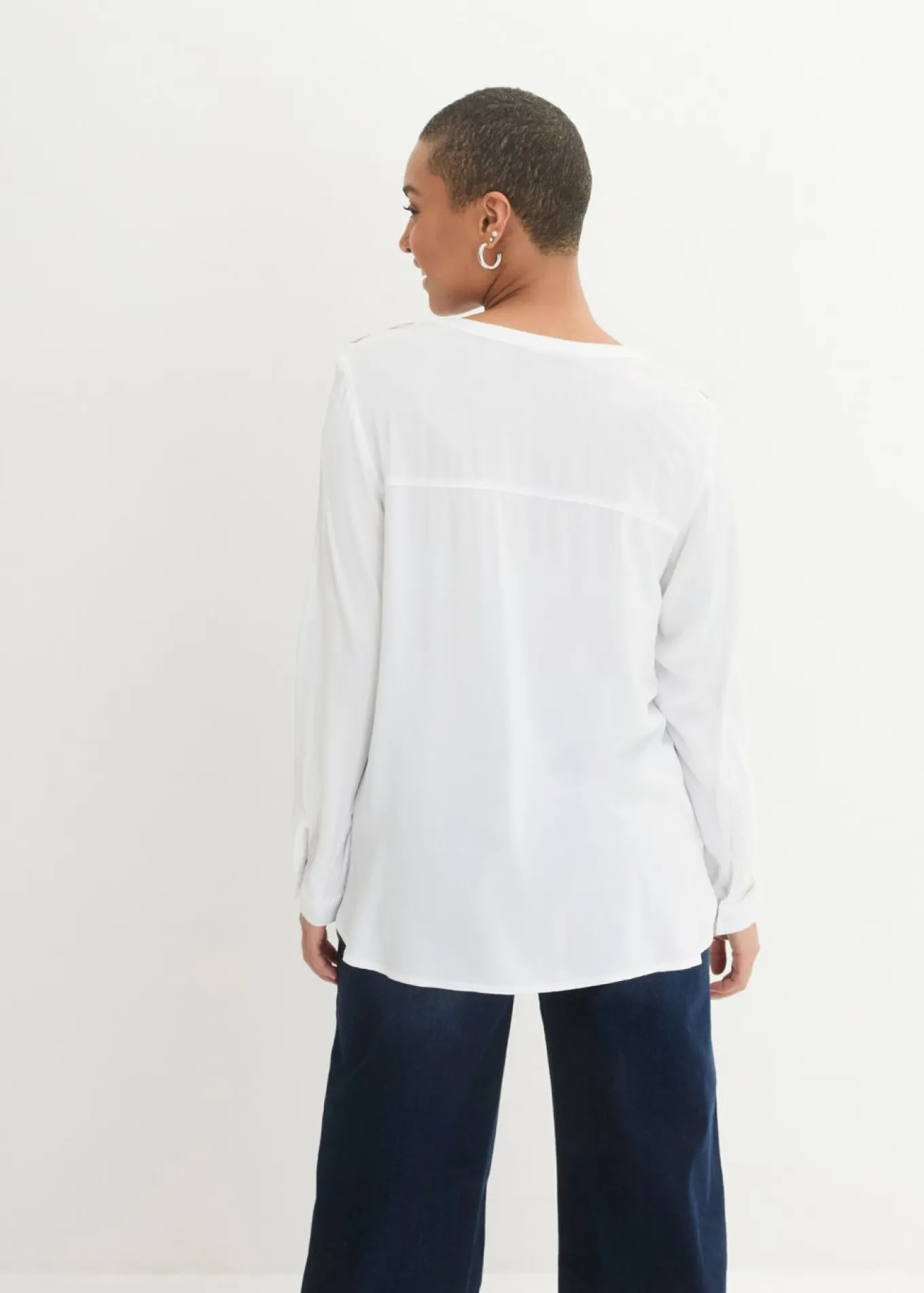 Blusa tipo túnica de viscosa suave