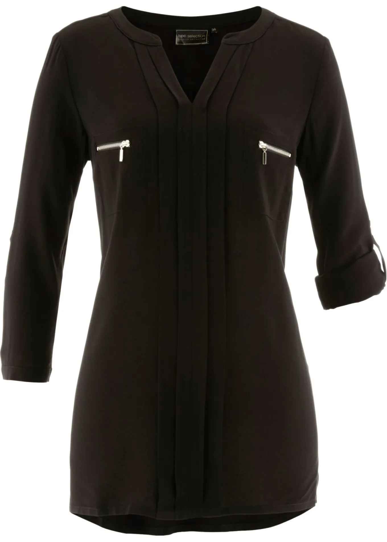 Blusa tipo túnica de viscosa fluida