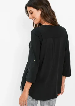 Blusa tipo túnica de viscosa fluida
