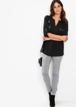 Blusa tipo túnica de viscosa fluida