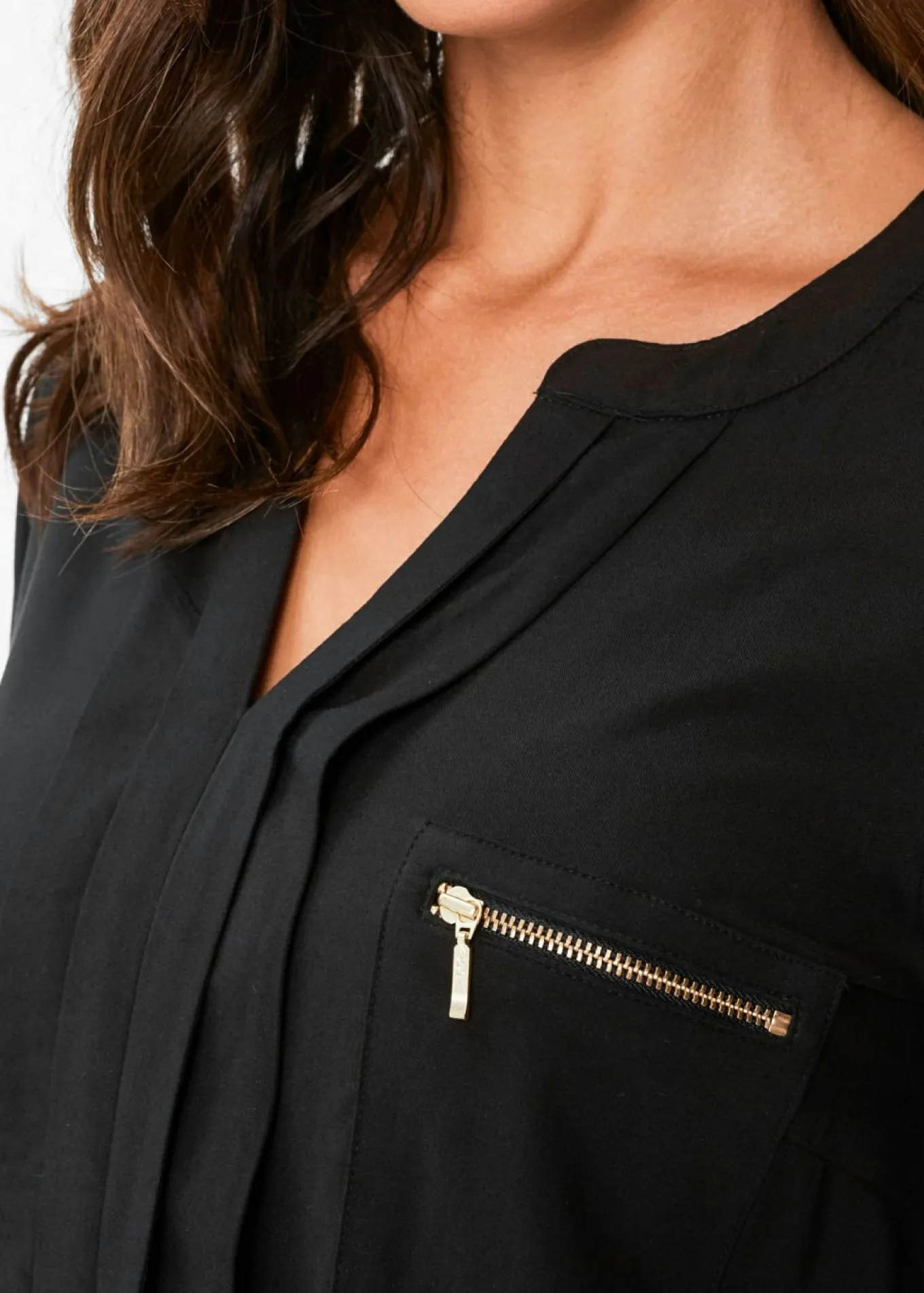 Blusa tipo túnica de viscosa fluida