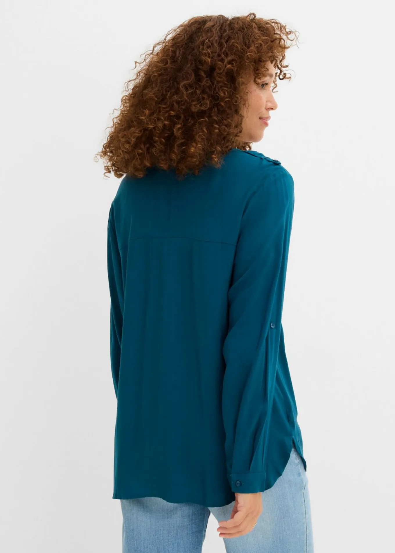 Blusa tipo túnica de viscosa suave