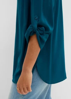 Blusa tipo túnica de viscosa suave
