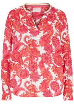 Blusa tipo túnica de viscosa fluida