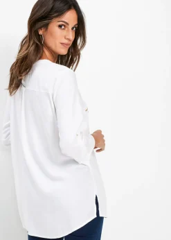 Blusa tipo túnica de viscosa fluida