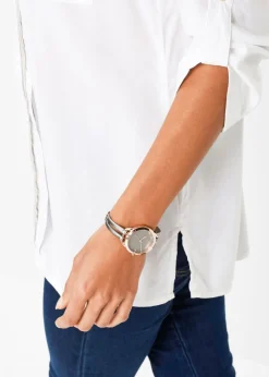 Blusa tipo túnica de viscosa fluida