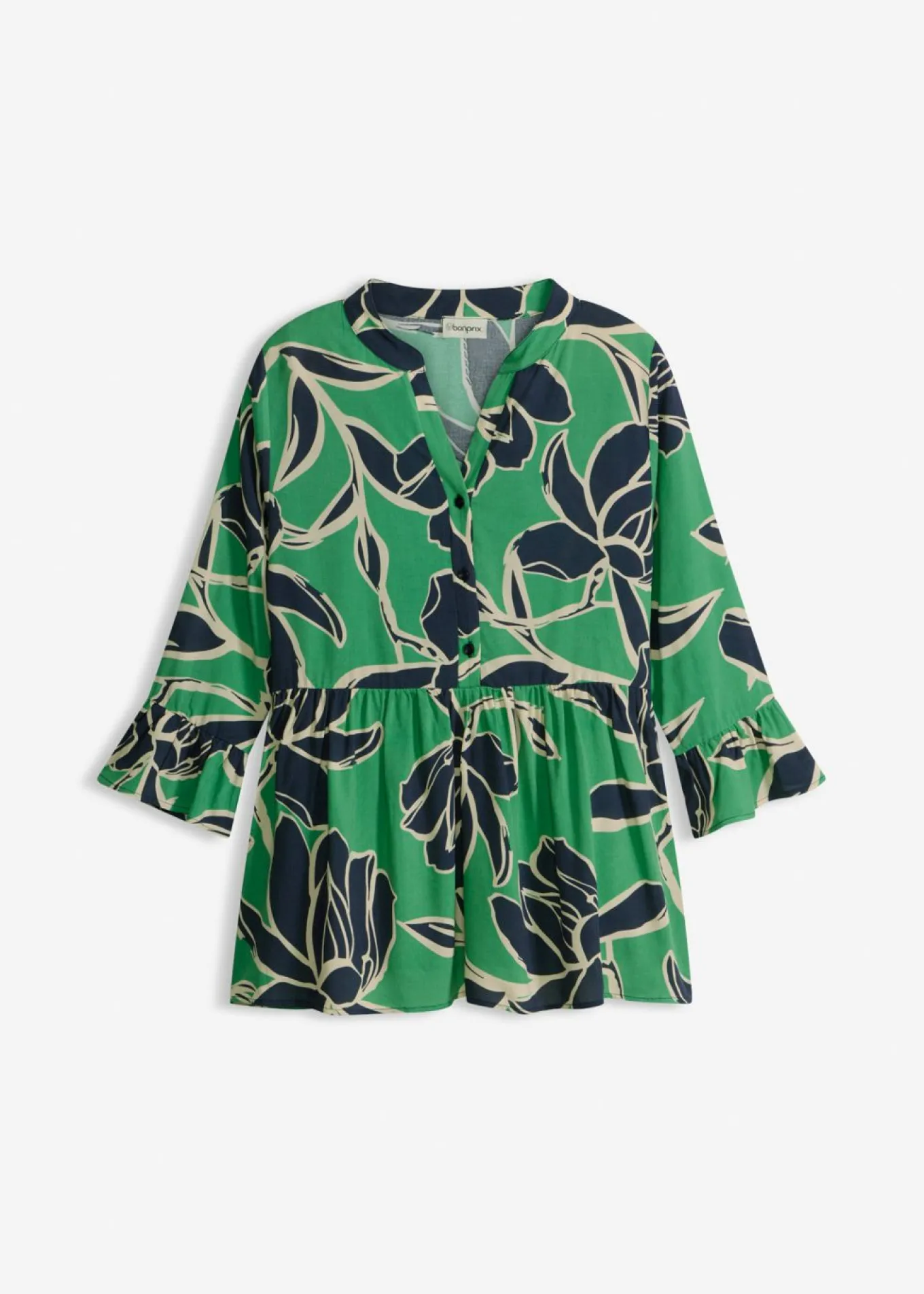 Blusa tipo túnica de viscosa fluida