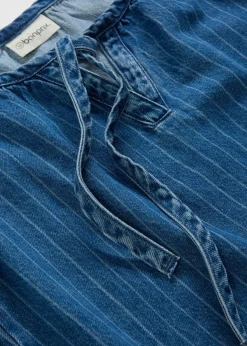 Blusa tipo túnica, vaquera, de algodón
