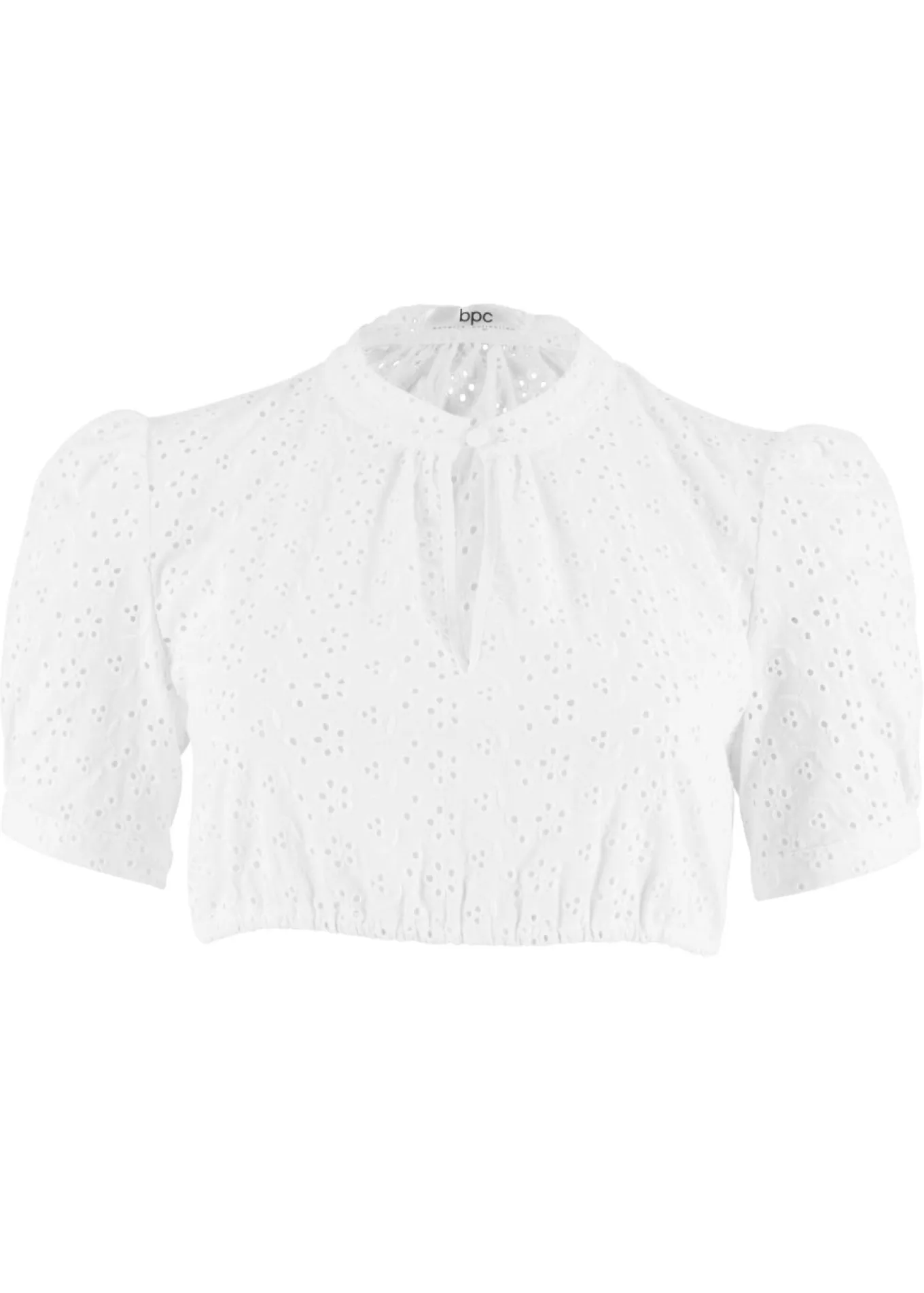 Blusa tirolesa con encaje calado