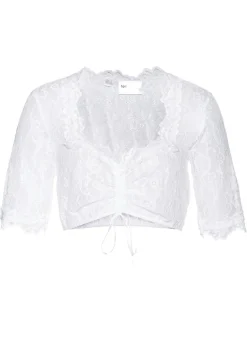 Blusa tirolesa de encaje