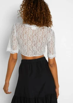 Blusa tirolesa de encaje