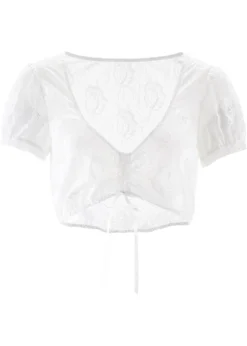Blusa tirolesa de encaje