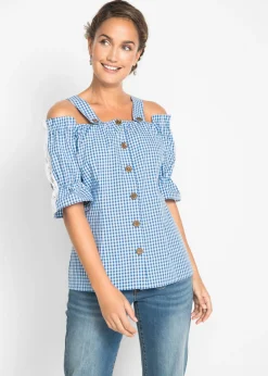 Blusa tradicional con media manga
