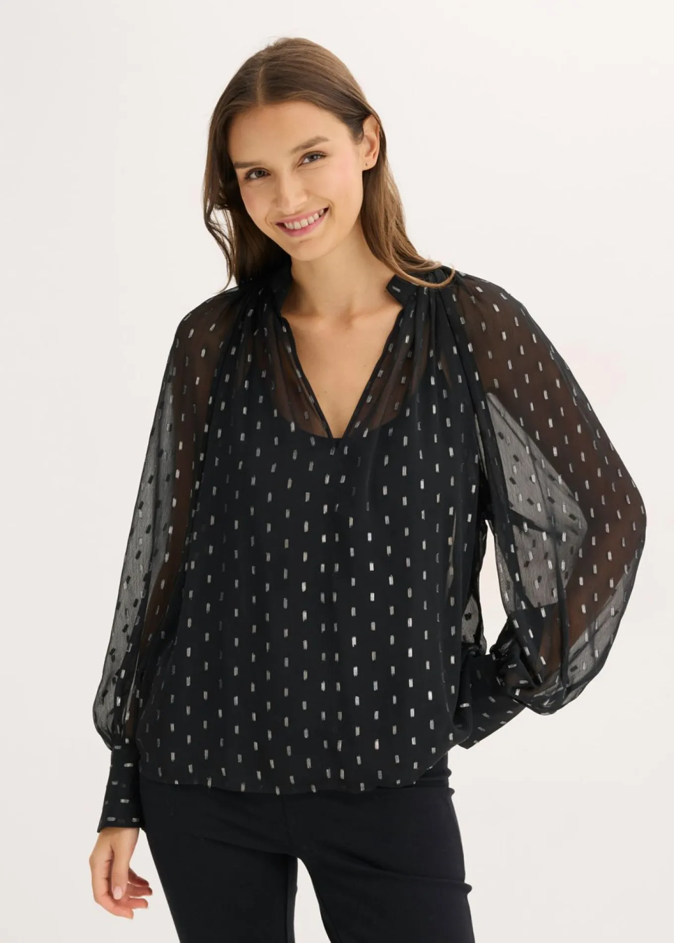 Blusa transparente