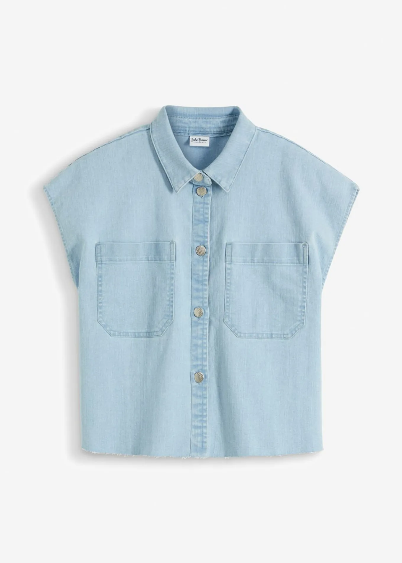 Blusa vaquera boxy, corta