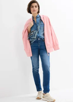 Blusa vaquera con cierres a presión