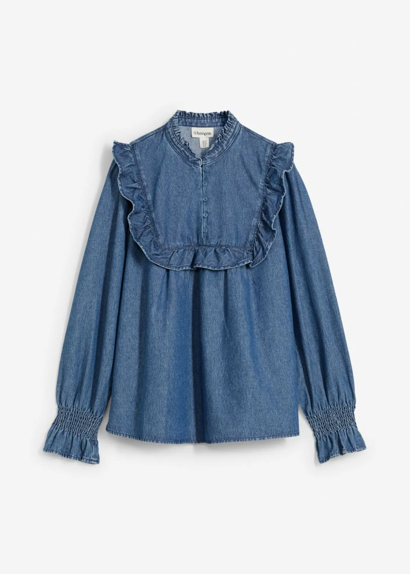 Blusa vaquera con volantes