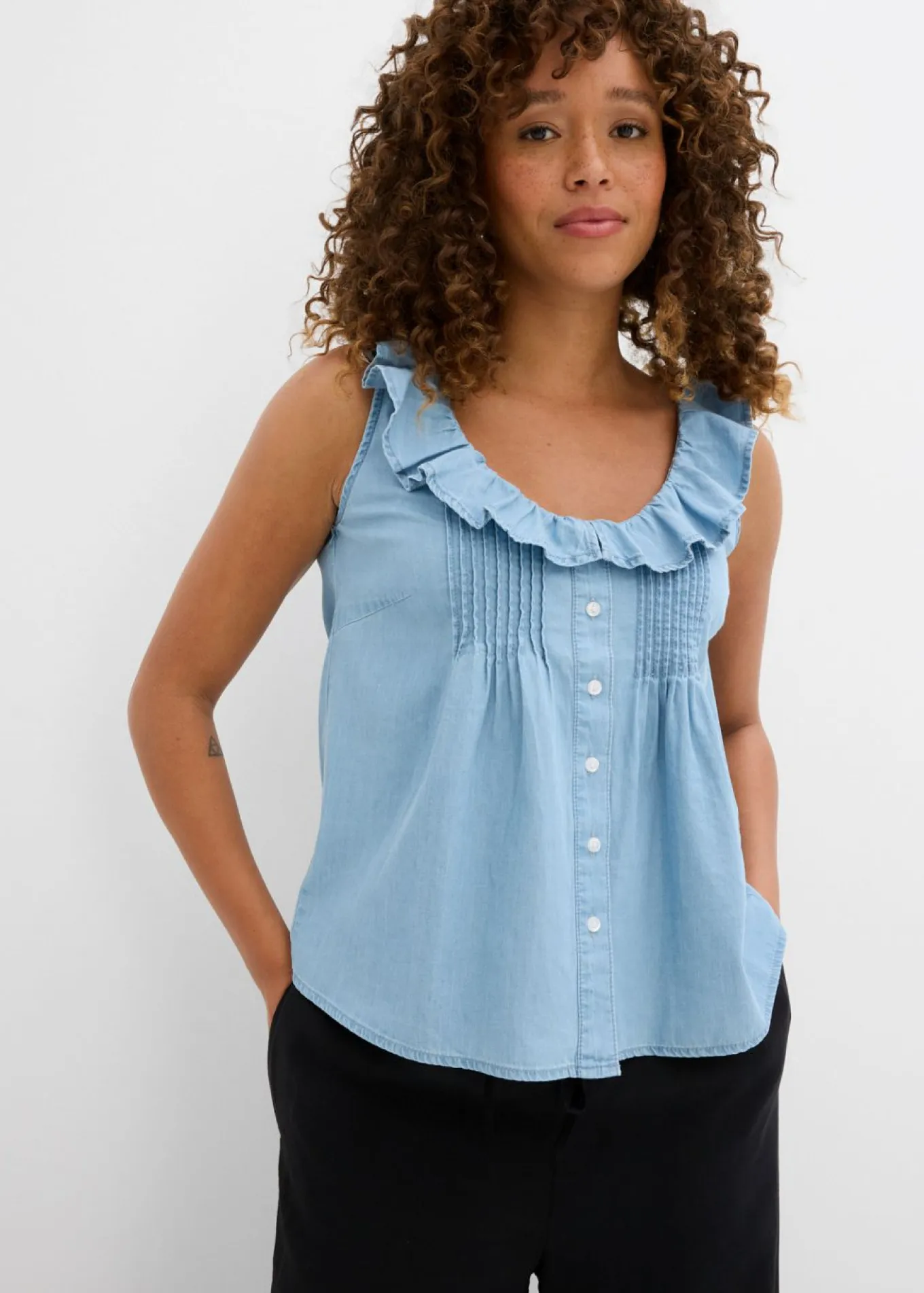 Blusa vaquera de algodón orgánico