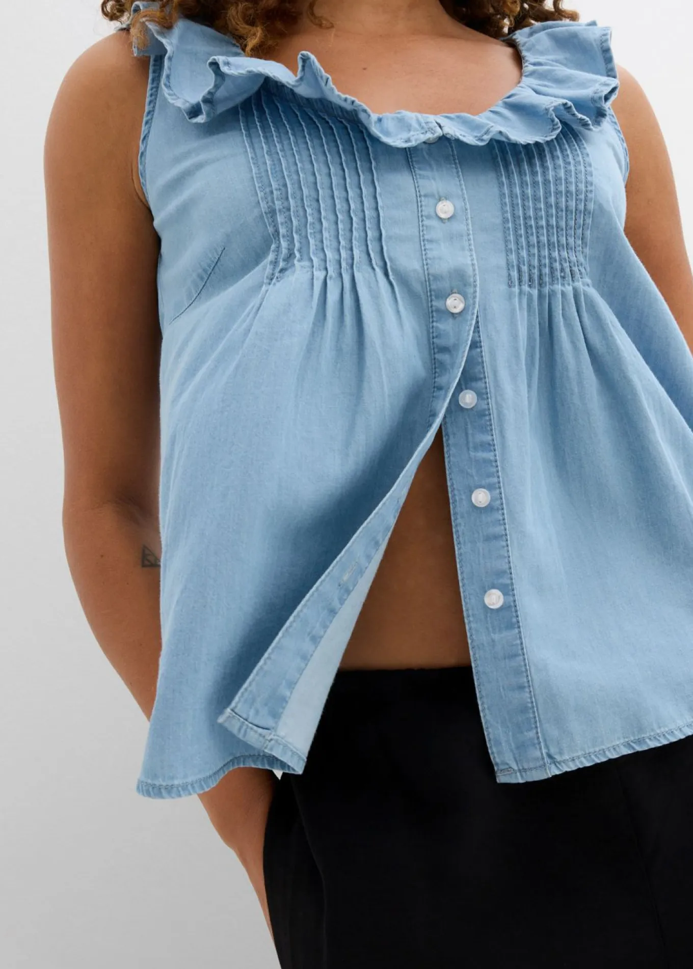 Blusa vaquera de algodón orgánico