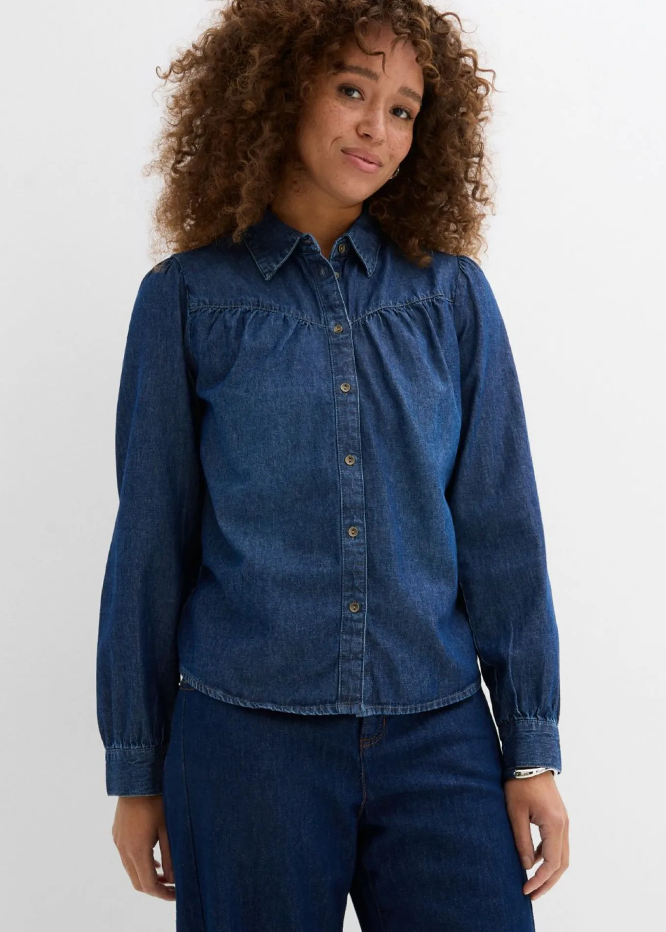 Blusa vaquera de algodón puro