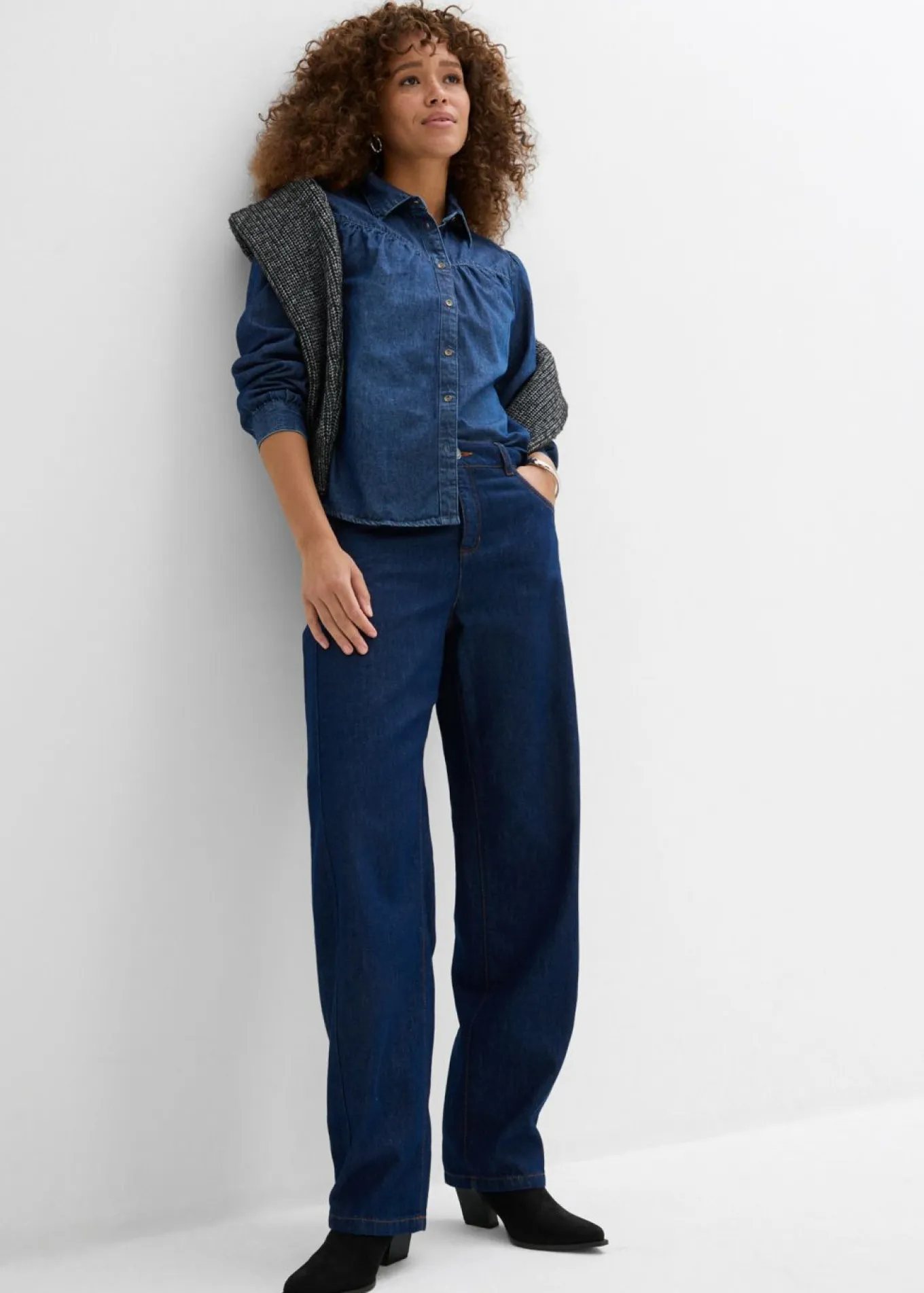Blusa vaquera de algodón puro