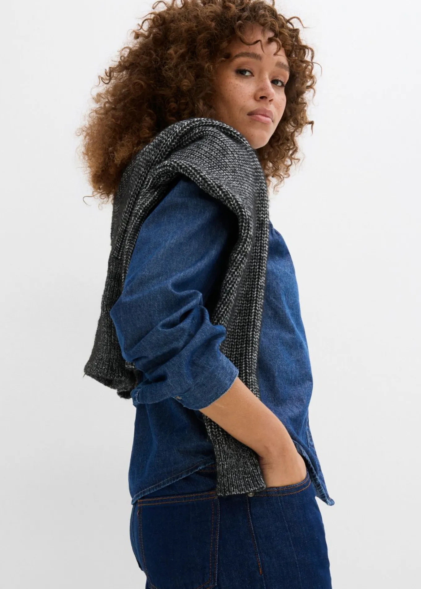 Blusa vaquera de algodón puro