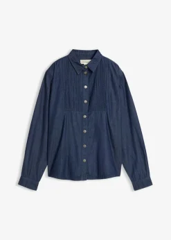 Blusa vaquera holgada de algodón orgánico